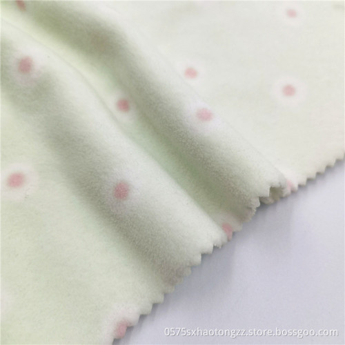 Customized Polyester Dot Print Polar Fleece Children Fabric